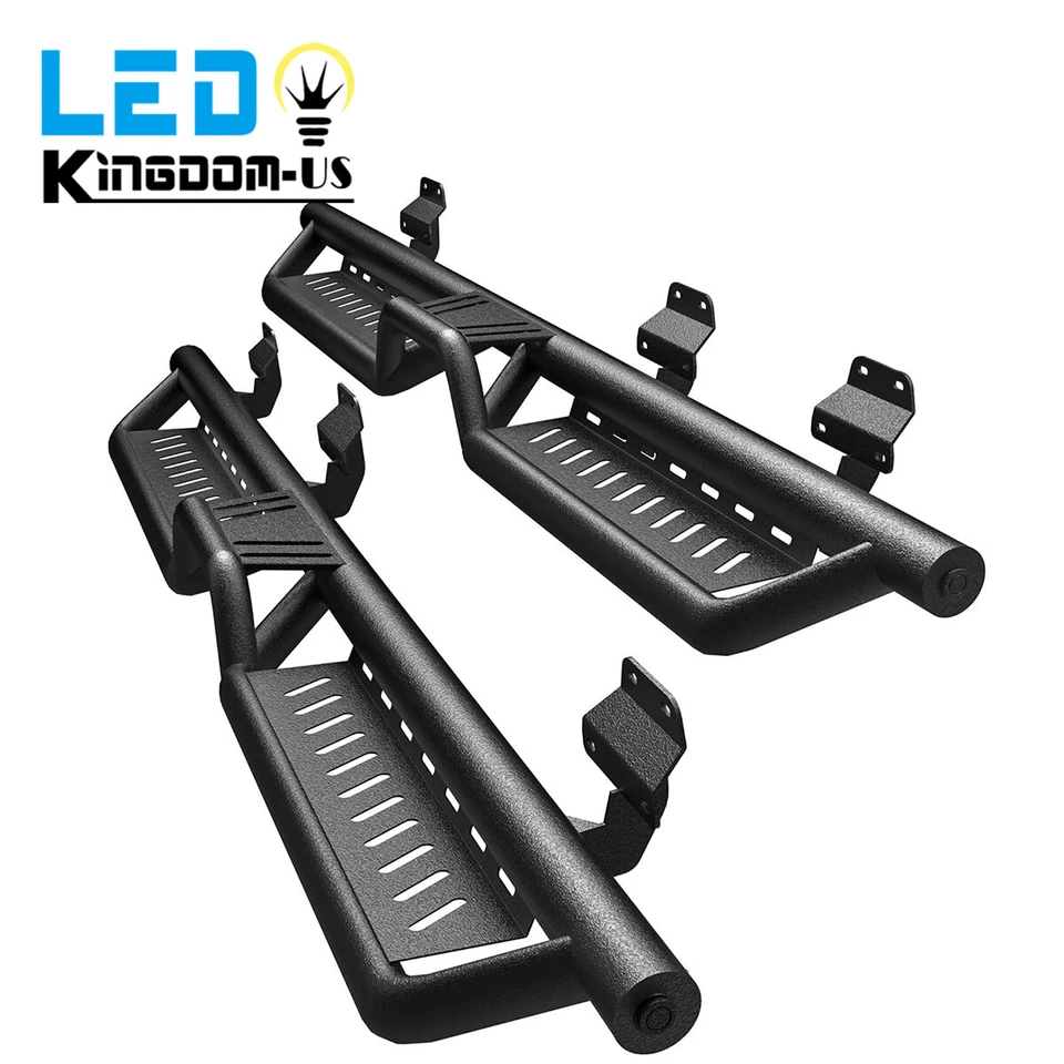 Running Boards for 2015-2026 Ford F150 Super Crew Cab BLK Nerf Bars Drop Steps Foto 1 de 4