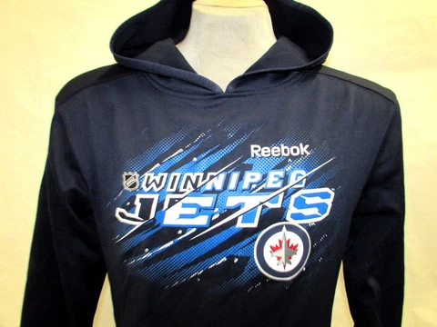 Winnipeg Jets NHL Men's PlayDry Reebok Center Ice Performance Hoodie Cover