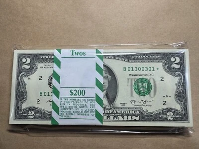 $2 2013 = 100pcs Consecutive Serie Number Replacement Star Gem UNC_LDP Shop. - Image 1 of 3