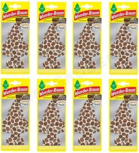 8 x WUNDER BAUM CAFE Car Scents Hanging Little Trees Air Freshener - Picture 1 of 4