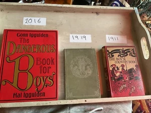 3 x Jungenbücher,2016,1919 und 1911, alle gebunden, auf alten Büchern anfuchsen, - Bild 1 von 24
