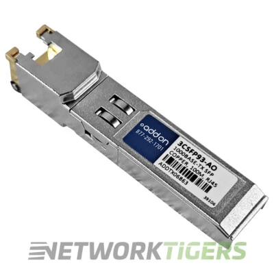 Addon 3CSFP93-A0 1GB Base-TX RJ45 HP HPE Compatible SFP Transceiver - Image 1 of 3
