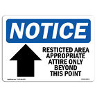 Restricted Area Appropriate With Symbol Osha Notice Sign Metal Plastic Decal