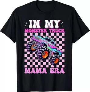 Groovy In My Monster Truck Mama Era Monster Truck Mom T-Shirt - Picture 1 of 4