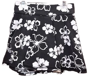 Girls Black Floral Print Skirt Size 8 - Picture 1 of 1