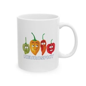 Ceramic Mug, (11oz, 15oz) Neurospicy Happy Peppers - Picture 1 of 5