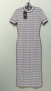 NWT Fendi Logo Printed Knit Midi Dress size 40IT