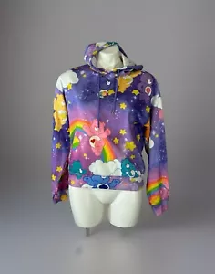 Care Bears lila Regenbogen Galaxy Crop Hoodie Pullover Damen Junior Größe Medium - Bild 1 von 9