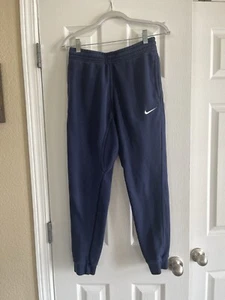 Nike Jogger Sweatpants Men’s Small Navy Blue Preowned Great Condition - Picture 1 of 5