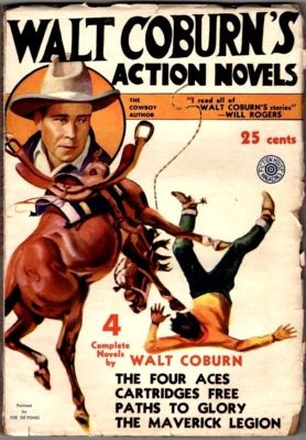 Walt Coburn's Action Novels No. 1, 1931, Fiction House. The ONLY issue published - Image 1 of 3