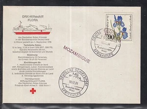 A 51 ) Germany beautiful Red Cross document auxiliary vessel flora in Mozambique - Picture 1 of 1