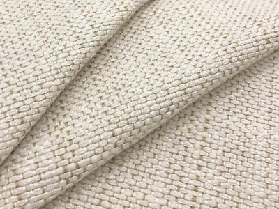 Scalamandre Strie Basketweave Uphol Fabric- Homestead / Linen 1.75 yds 26793-001 - Image 1 of 2