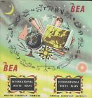 BEA Route Map 1954 Plus Pilot  In Flight Passenger Bulletin