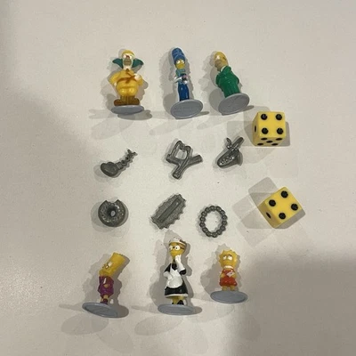 Simpsons Clue Board Game 2nd Edition Replacement Suspects And Weapons 12 Pieces - Image 1 of 4