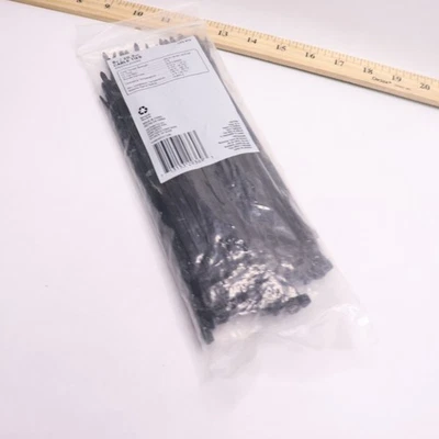 (100-Pk) Commercial Electric UV Resistant Cable Tie Nylon Black 50lb 8" 295 813 - Изображение 1 из 4