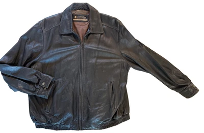 Columbia Sportswear Chaqueta de Cuero para Hombres XL Negra Forrada con Edredón Cremallera Completa Pesada Gruesa Foto 1 de 4