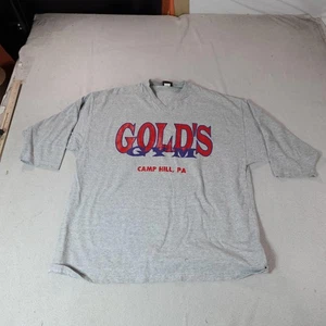 Vintage Gold's Gym Shirt Herren XL grau Camp Hill PA Bodybuilding Made USA 90s Tee - Bild 1 von 9