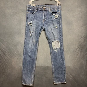 Hollister Jeans 36x32 Ripped Distressed Skater Streetwear Grunge Country Western - Picture 1 of 24