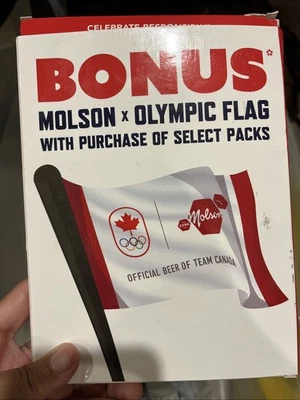 Equipo Canadá Equipo Olímpico Nacional Molson Bandera Canadiense 2 Caras 23.5" x 37" Foto 1 de 3