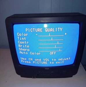 RCA T19060GY” TV VCR VHS CRT Combo Retro Gaming No Remote WORKING from 1998 - Picture 1 of 6
