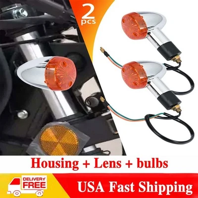 2x For Suzuki Boulevard C50 M50 C90 Motorcycle Turn Signals Lights Blinker Lamps Foto 1 de 4