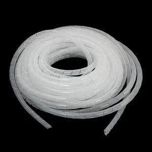 8mm x 15M Spiral Wrap Wrapping Band Wire Cable Zip Organizer White - Picture 1 of 1