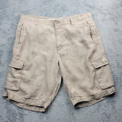 Joseph Abboud Mens Linen Shorts Size 38 Cargo Beachy Vacation Summer - Image 1 of 4