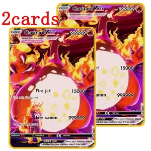 2 carte Harizard VMAX 999999point carta Pokemon metallo oro regalo da collezione NUOVE - Foto 1 di 7
