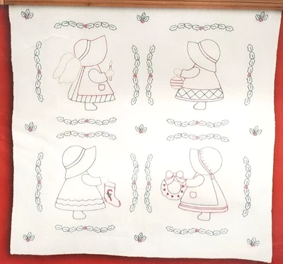 Edredón de pared bordado estampado Jack Dempsey SUNBONNET SUE Foto 1 de 3