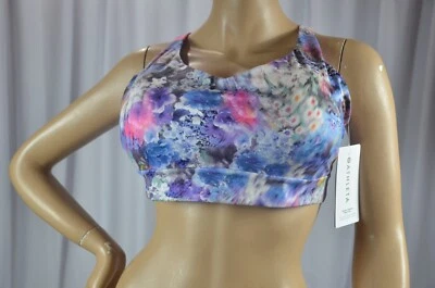NWT $54 1X Plus Size Athleta D-DD Solace Printed Sports Bra Newed Bloom #798323 - Image 1 of 4