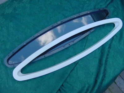 SEA RAY BOAT PORT LITE PORT HOLE BOW OVAL WINDOW W OUTER RING NEW USA!! GENUINE - Image 1 of 4