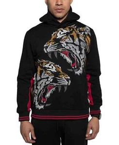 Sean John Mens Vexed Tiger Graphic Hoodie (Black, Small) - Picture 1 of 3