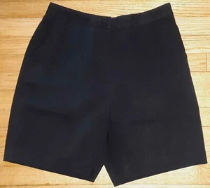 Ashworth Shorts Casual Khaki Flat Front Black Khaki Shorts Sz 12 32x8.5 p3365 - Picture 1 of 8