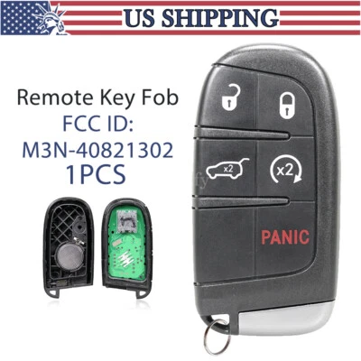 For 2014 - 2021 Jeep Grand Cherokee Remote Smart Key Fob M3N-40821302 5 Buttons - Image 1 of 4
