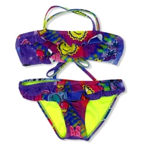 Terez Two Piece Tie Dye Patches Bikini Set Size 8 - Picture 1 of 7