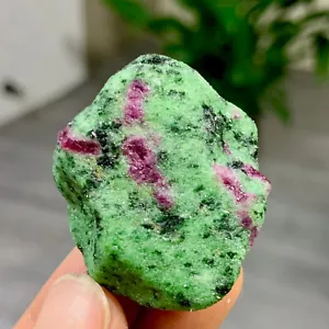 44GNatural green Ruby zoisite (anylite) crystal Mineral Decorate Energy Healin - Picture 1 of 19