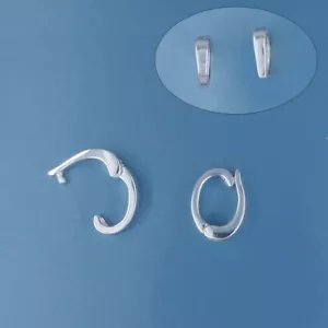 2 conectores/acortadores/poradores colgantes con bisagras de plata de ley 9 mm #33466 - Imagen 1 de 7