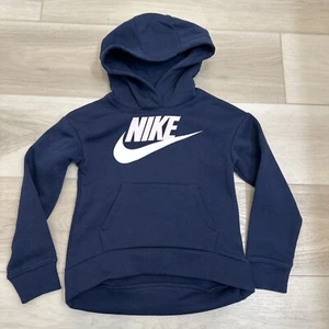 Nike Girls Navy Blue Pullover Sweatshirt Sz 6 5-6 Yrs NWT - Picture 1 of 2
