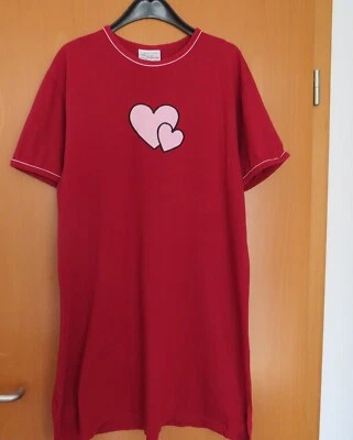 🌺Hübsches Nachthemd / Schlafshirt ~ Gr. 40/42 ~ rot ~ Herz 🌺 - Bild 1 von 4
