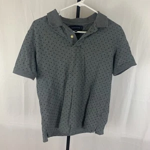 Tommy Hilfiger Gray Black Polo Shirt Slim Fit Boy’s 2XL - Picture 1 of 5