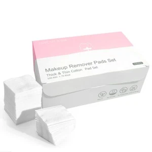 Facial Cotton Pads 70 Lint-Free Makeup Remover Sheets + 500 Toner Pads Set - Picture 1 of 8