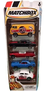Matchbox Burger Zone 5 Pack Rare Camaro Volkswagen Chevy Ford Barracuda TBird - Picture 1 of 15