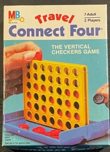 Connect Four Travel Vintage 1986 Milton Bradley completo con caja - Imagen 1 de 4