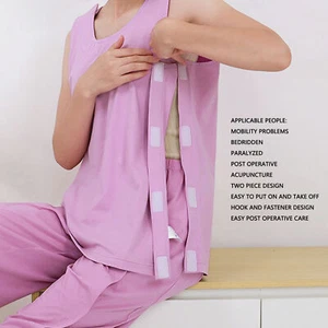 Surgical Recovery Tank Top Shoulder Surgery Shirts Easy To Remove Breathable` UK - Picture 1 of 19