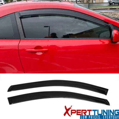 Fits 06-11 Honda Civic Coupe Window Visor Sun Guard Deflectors 2PC Acrylic - Imagem 1 de 4