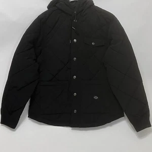 Harley Davidson Woven Hooded Jacket Black Quilted Men Size Large New - Picture 1 of 13