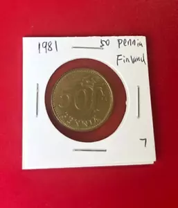 1981 50 PENNIA FINLAND COIN - NICE WORLD COIN !!! - Picture 1 of 2