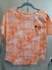 Old Navy Orange Tie Dye Short Sleeve With Embroidery Top Size M Nwt