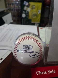 Chris Sale Baseball Beckett Auto- Cy Young Winner 2024 + 2018 World Series Ball - Picture 1 of 4