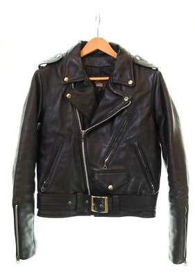 Vanson Patch Logo Double Riders Jacket Leather Black Size 36 Made in USA - Image 1 of 4